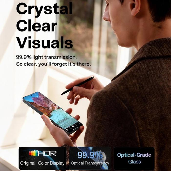 Torras - Torras Skärmskydd för Samsung Galaxy S26 Härdat glas med dammborttagare