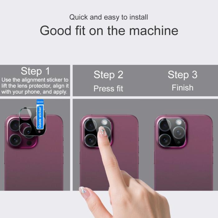 Imak - Imak Skärmskydd för Samsung Galaxy S26 Härdat glas med linsfilm - Svart