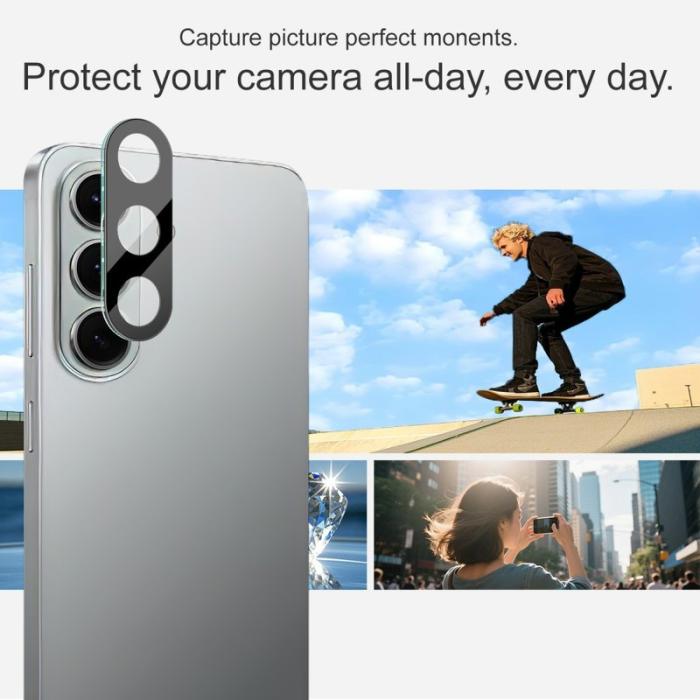 Imak - Imak Skärmskydd för Samsung Galaxy S26 Härdat glas med linsfilm - Svart