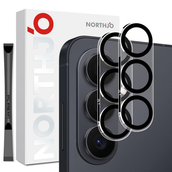 NORTHJO - NORTHJO Skärmskydd för Samsung Galaxy S26 Kamera Skydd 3D Härdat Glas - Svart