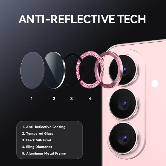 NORTHJO - NORTHJO Skärmskydd för Samsung Galaxy S26 Kameraskydd Härdat glas - Rosa