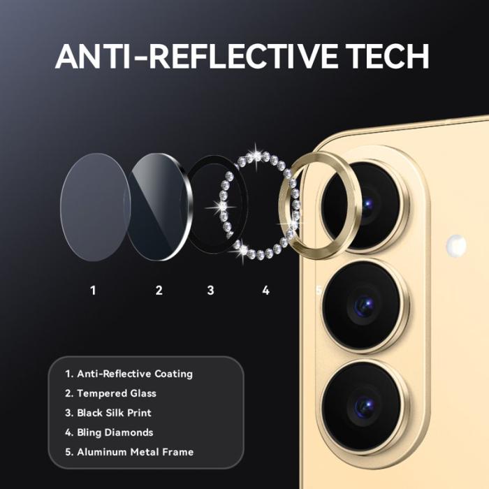 NORTHJO - NORTHJO Skärmskydd för Samsung Galaxy S26 Kameraskydd Tempererat Glas - Guld