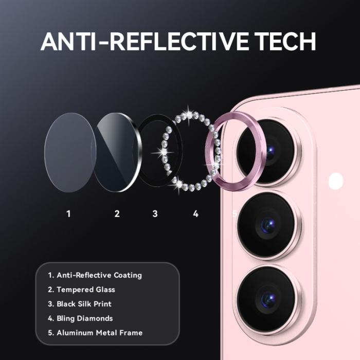 NORTHJO - NORTHJO Skärmskydd för Samsung Galaxy S26 Kameraskydd Tempererat glas - Rosa