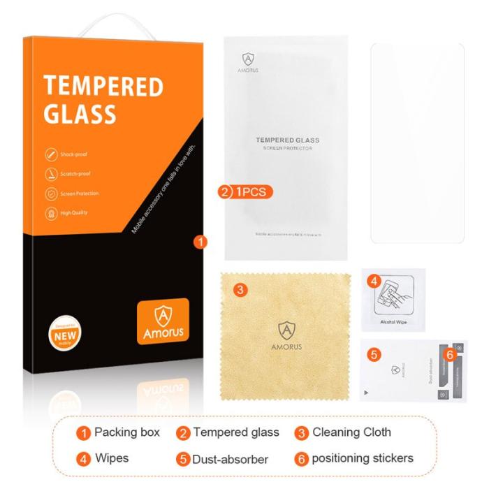 Amorus - Amorus Skärmskydd för Samsung Galaxy S26 Plus 2.5D Arc Edge 9H - Transparent