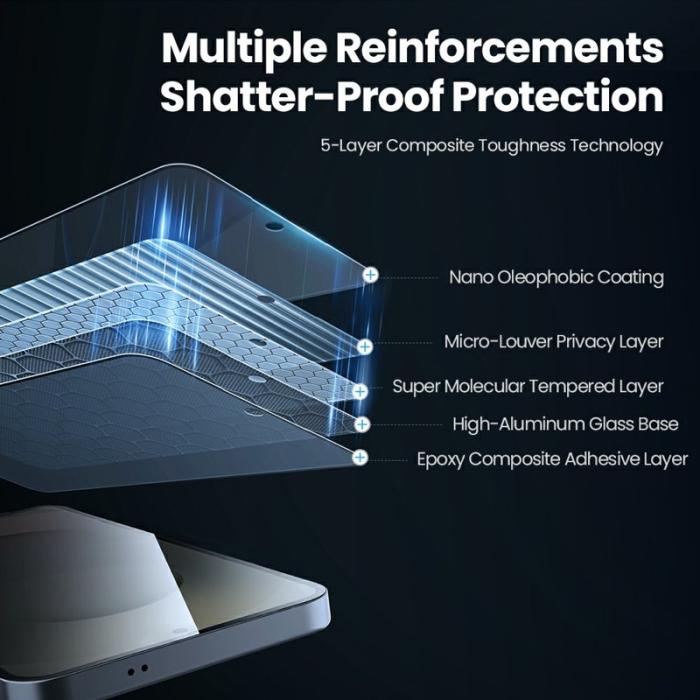 Nillkin - Nillkin Skärmskydd för Samsung Galaxy S26 Plus Anti-Peep AGC Glas - Transparent