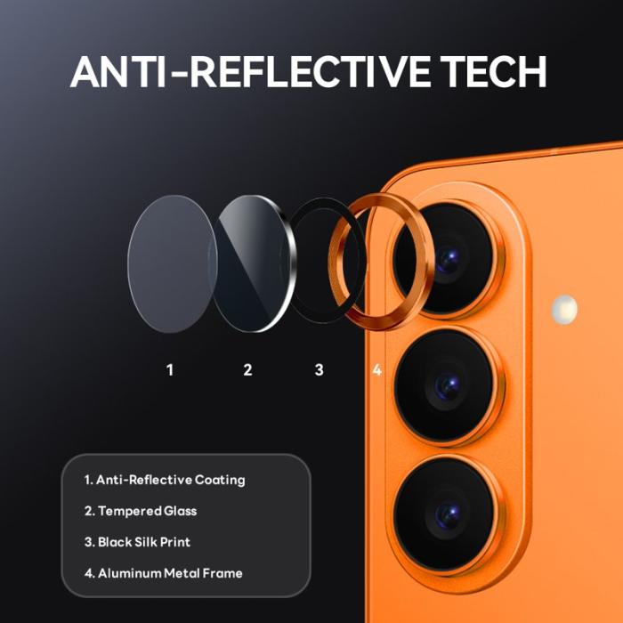 NORTHJO - NORTHJO Skärmskydd för Samsung Galaxy S26 Plus Härdat glas Kamera - Orange