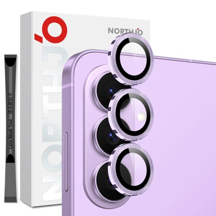 NORTHJO - NORTHJO Skärmskydd för Samsung Galaxy S26 Plus Härdat glas + Ring - Lila
