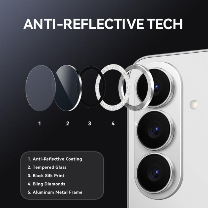 NORTHJO - NORTHJO Skärmskydd för Samsung Galaxy S26 Plus Kameraskydd Härdat Glas - Silver