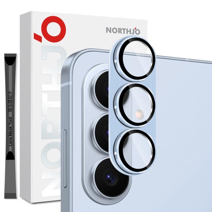 NORTHJO - NORTHJO Skärmskydd för Samsung Galaxy S26 Plus Kameraskydd Metall - Blå