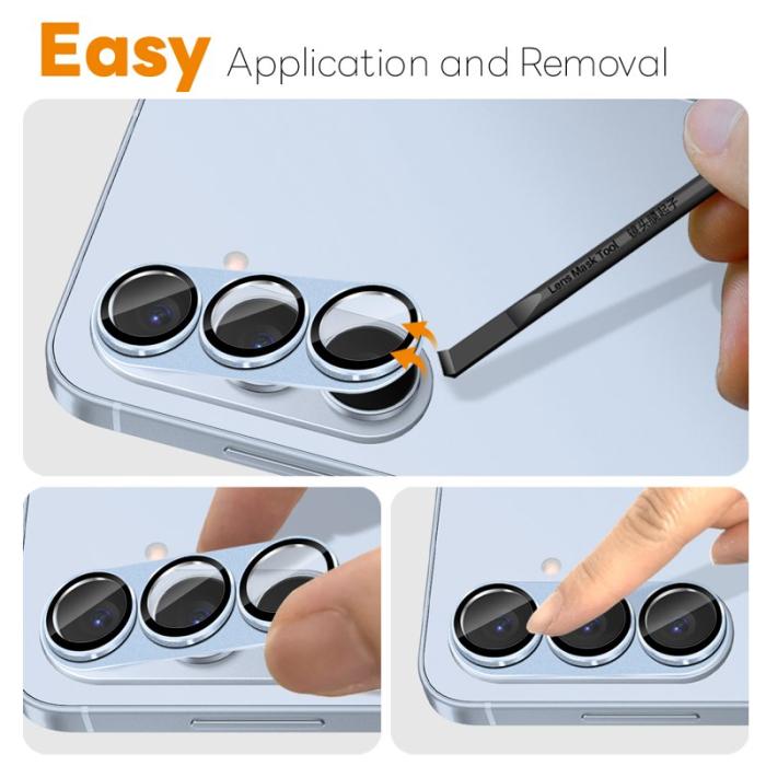 NORTHJO - NORTHJO Skärmskydd för Samsung Galaxy S26 Plus Kameraskydd Metall - Blå