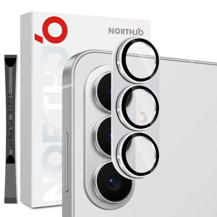 NORTHJO - NORTHJO Skärmskydd för Samsung Galaxy S26 Plus Kameraskydd Metall - Silver