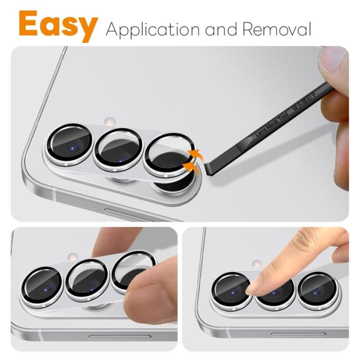 NORTHJO - NORTHJO Skärmskydd för Samsung Galaxy S26 Plus Kameraskydd Metall - Silver