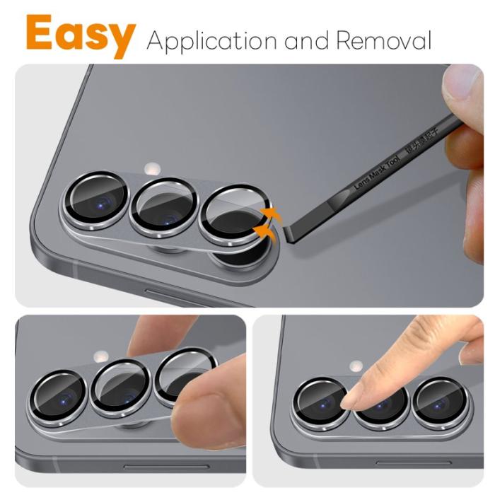 NORTHJO - NORTHJO Skärmskydd för Samsung Galaxy S26 Plus Kameraskydd Tempererat glas - Grå