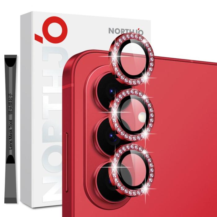 NORTHJO - NORTHJO Skärmskydd för Samsung Galaxy S26 Plus Kameraskydd Tempererat Glas - Röd