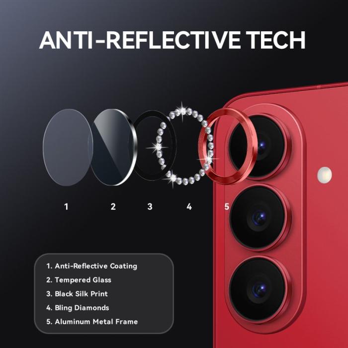 NORTHJO - NORTHJO Skärmskydd för Samsung Galaxy S26 Plus Kameraskydd Tempererat Glas - Röd