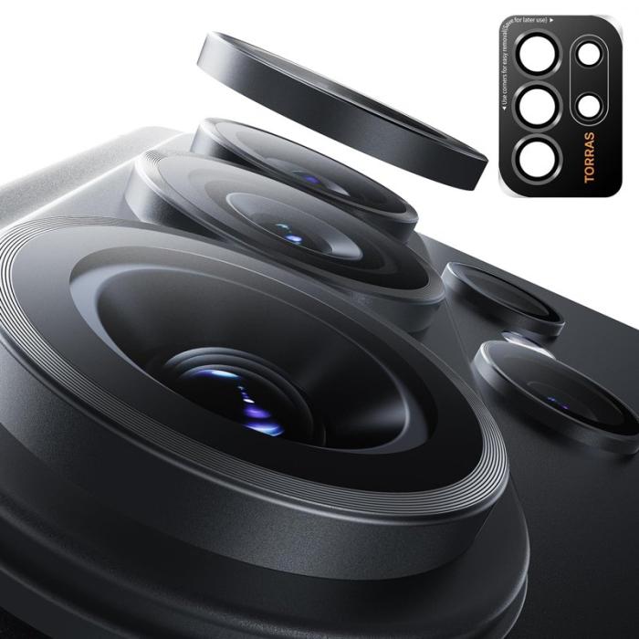 Torras - Torras Skärmskydd för Samsung Galaxy S26 Ultra Härdat glas Kamera Skydd - Svart