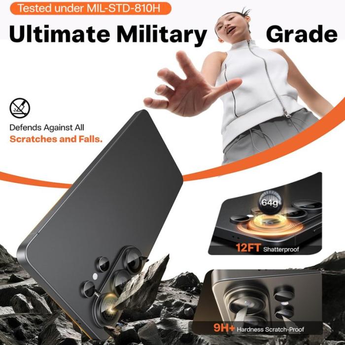 Torras - Torras Skärmskydd för Samsung Galaxy S26 Ultra Härdat glas Kamera Skydd - Svart