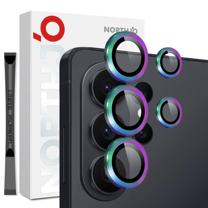 NORTHJO - NORTHJO Skärmskydd för Samsung Galaxy S26 Ultra Härdat glas + Ring - Färgglad