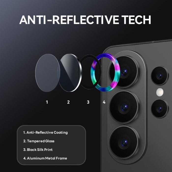 NORTHJO - NORTHJO Skärmskydd för Samsung Galaxy S26 Ultra Härdat glas + Ring - Färgglad