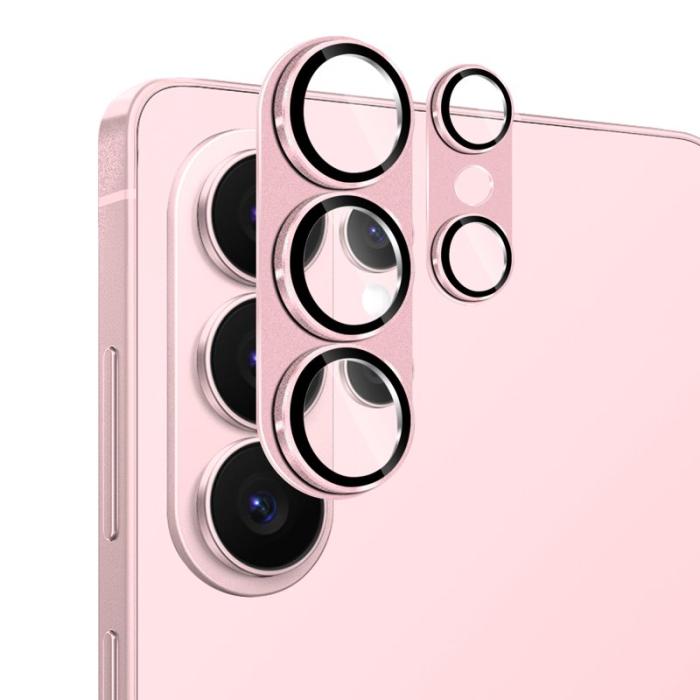 HAT PRINCE - Hat Prince Skärmskydd för Samsung Galaxy S26 Ultra Kamera Skydd Metall - Rosa