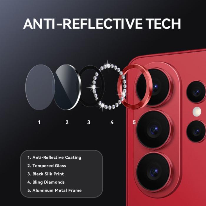 NORTHJO - NORTHJO Skärmskydd för Samsung Galaxy S26 Ultra Kamera Skydd - Röd