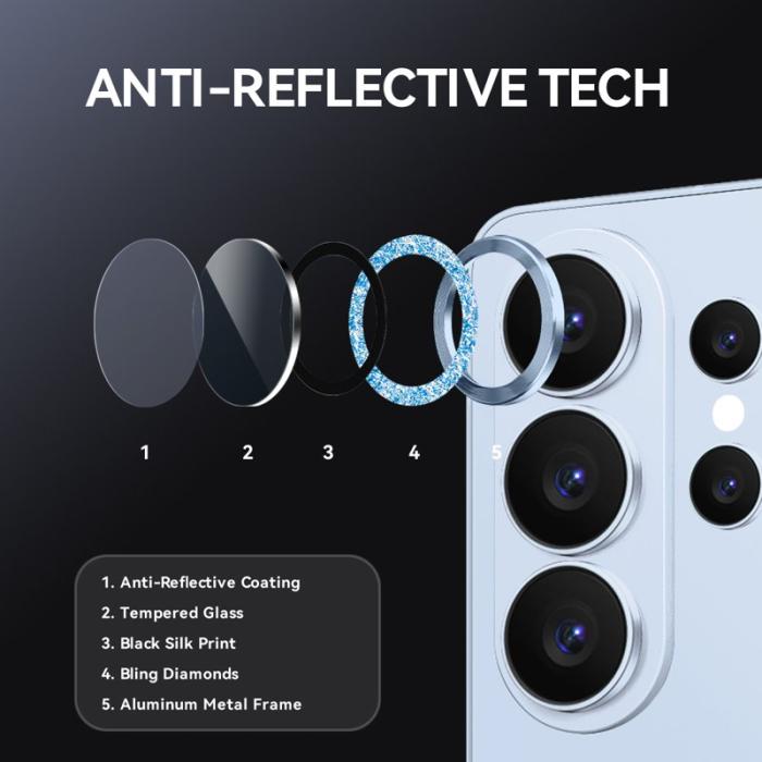 NORTHJO - NORTHJO Skärmskydd för Samsung Galaxy S26 Ultra Kamera Skydd Tempererat Glas Blå