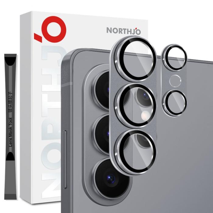 NORTHJO - NORTHJO Skärmskydd för Samsung Galaxy S26 Ultra Kamera Skydd Tempererat Glas Grå