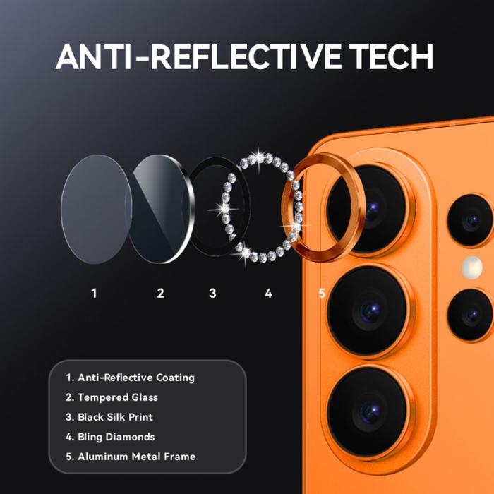 NORTHJO - NORTHJO Skärmskydd för Samsung Galaxy S26 Ultra Kamera Skydd - Orange