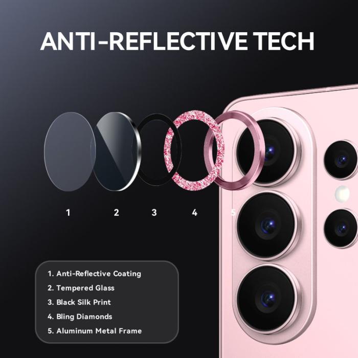 NORTHJO - NORTHJO Skärmskydd för Samsung Galaxy S26 Ultra Kameraskydd Härdat Glas - Rosa