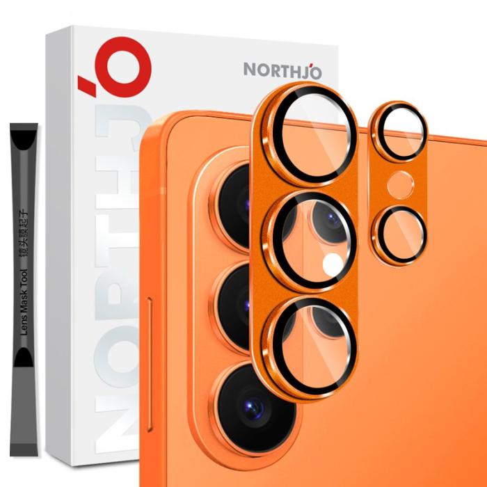 NORTHJO - NORTHJO Skärmskydd för Samsung Galaxy S26 Ultra Kameraskydd Metall - Orange