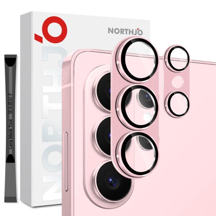 NORTHJO - NORTHJO Skärmskydd för Samsung Galaxy S26 Ultra Kameraskydd Metall - Rosa