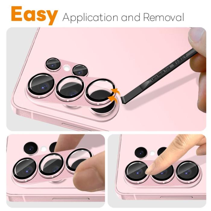 NORTHJO - NORTHJO Skärmskydd för Samsung Galaxy S26 Ultra Kameraskydd Metall - Rosa