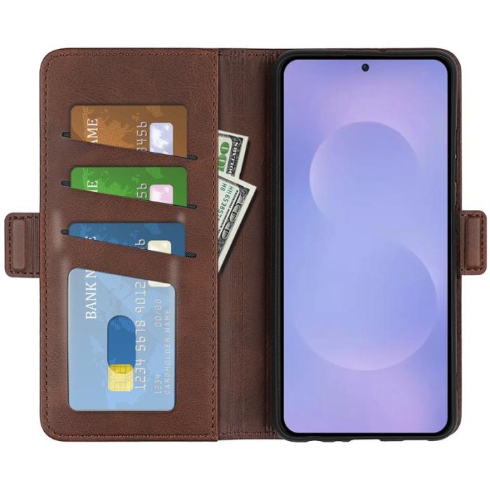 OEM - Plånboksfodral för Samsung Galaxy S26 Konstläder - Brun