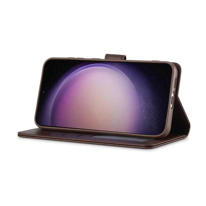 LC.imeeke - LC.IMEEKE Plånboksfodral för Samsung Galaxy S26 Konstläder - Brun