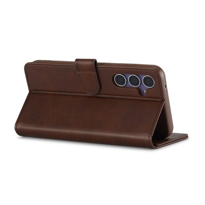 LC.imeeke - LC.IMEEKE Plånboksfodral för Samsung Galaxy S26 Konstläder - Brun