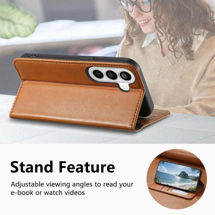 OEM - Plånboksfodral för Samsung Galaxy S26 Konstläder - Brun