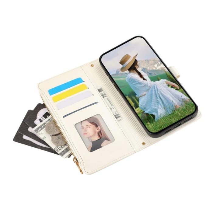 OEM - Mobilfodral för Samsung Galaxy S26 Konstläder Flera kortfack - Beige