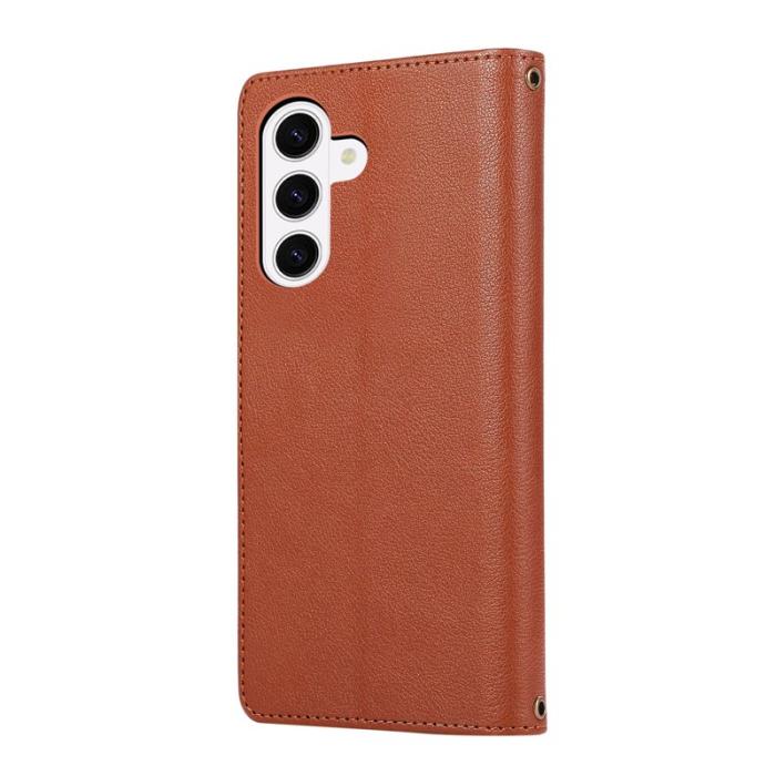 OEM - Mobilfodral för Samsung Galaxy S26 Konstläder Flera kortfack - Brun