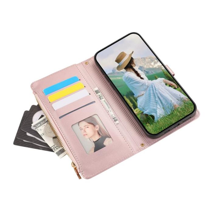 OEM - Mobilfodral för Samsung Galaxy S26 Konstläder Flera kortfack - Roséguld