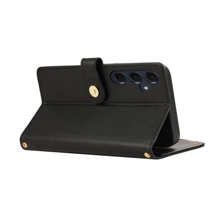 OEM - Mobilfodral för Samsung Galaxy S26 Konstläder Flera kortfack - Svart