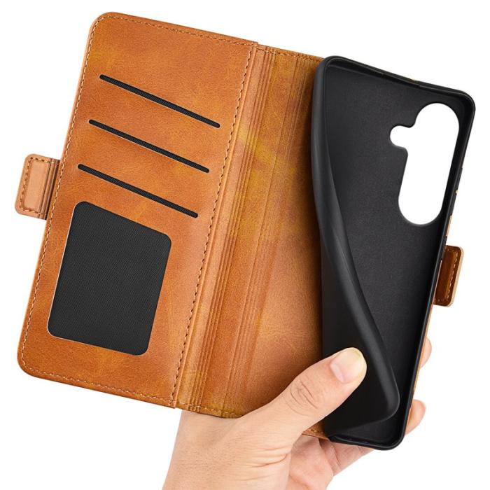 OEM - Plånboksfodral för Samsung Galaxy S26 Konstläder - Gul