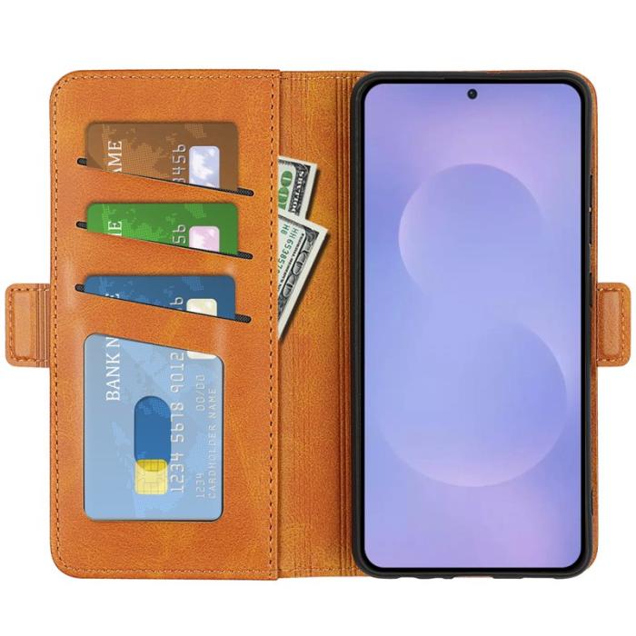 OEM - Plånboksfodral för Samsung Galaxy S26 Konstläder - Gul