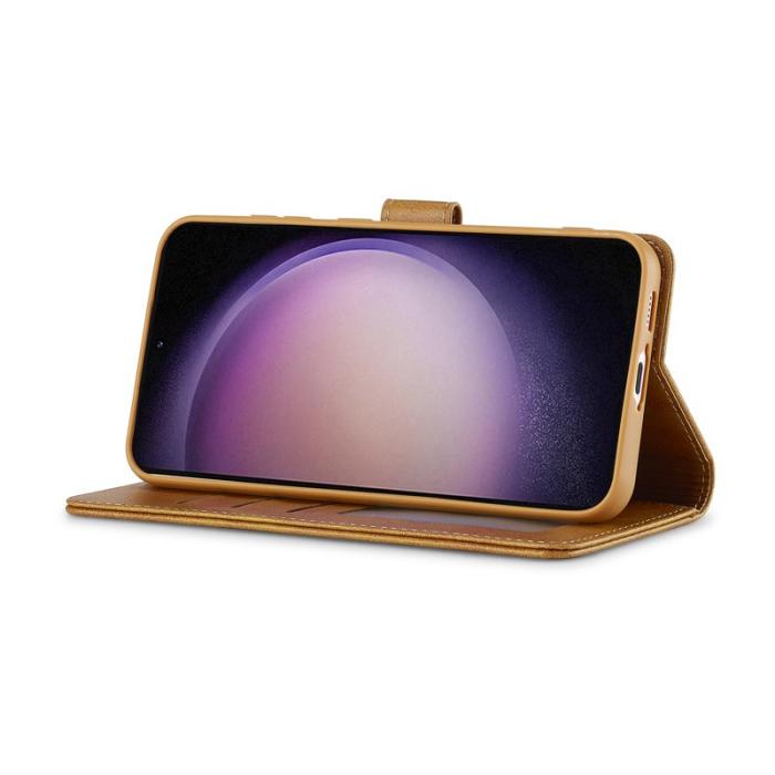 LC.imeeke - LC.IMEEKE Plånboksfodral för Samsung Galaxy S26 Konstläder - Gul