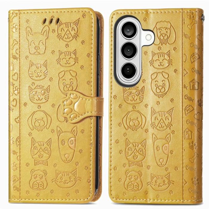 OEM - Plånboksfodral för Samsung Galaxy S26 Konstläder - Gul