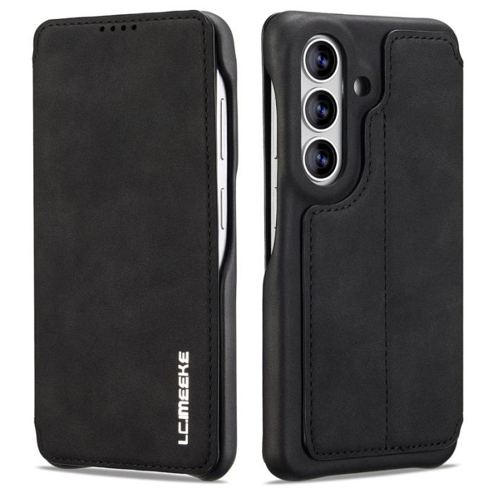 LC.imeeke - LC.IMEEKE Mobilfodral för Samsung Galaxy S26 Konstläder Kortfack - Svart