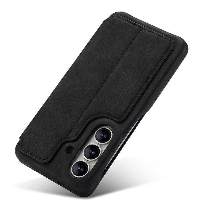 LC.imeeke - LC.IMEEKE Mobilfodral för Samsung Galaxy S26 Konstläder Kortfack - Svart