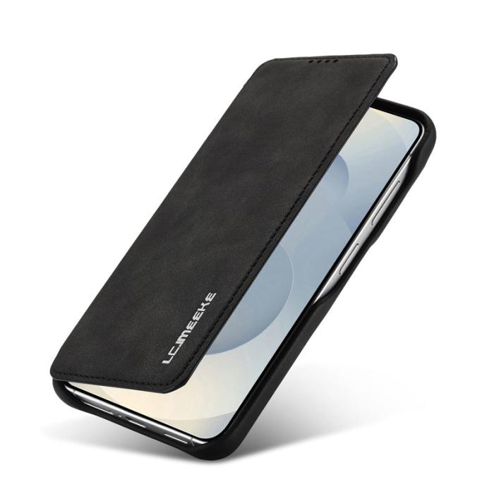 LC.imeeke - LC.IMEEKE Mobilfodral för Samsung Galaxy S26 Konstläder Kortfack - Svart