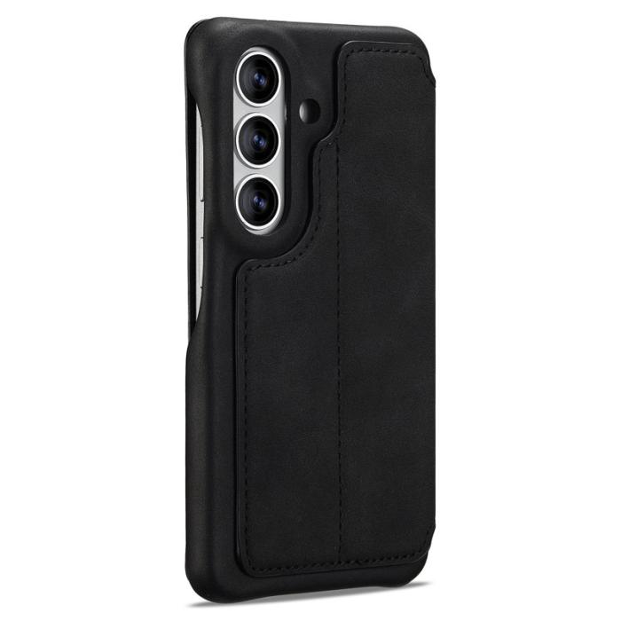 LC.imeeke - LC.IMEEKE Mobilfodral för Samsung Galaxy S26 Konstläder Kortfack - Svart