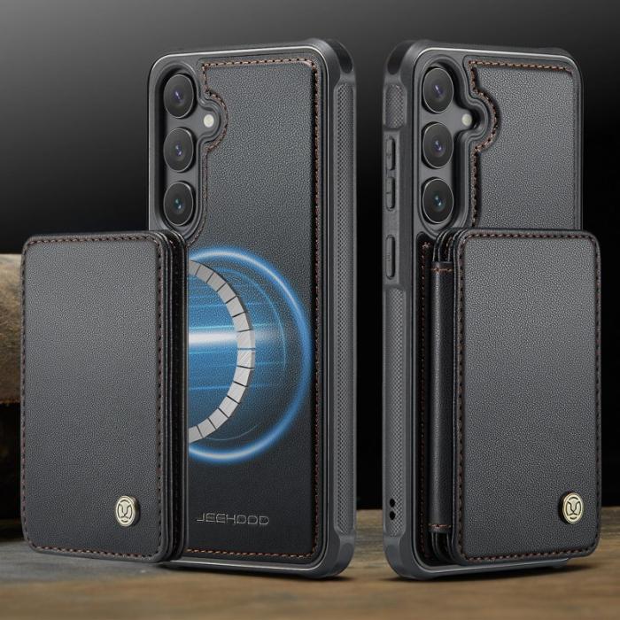 JEEHOOD - JEEHOOD Mobilfodral för Samsung Galaxy S26 Konstläder Magnetisk - Svart