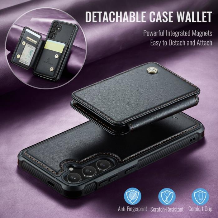 JEEHOOD - JEEHOOD Mobilfodral för Samsung Galaxy S26 Konstläder Magnetisk - Svart